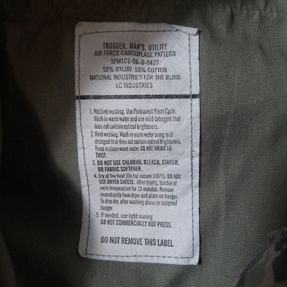 US Air Force ABU Utility Trousers Pants Mens 34x35 Green Beige Digital Camo - Picture 9 of 12